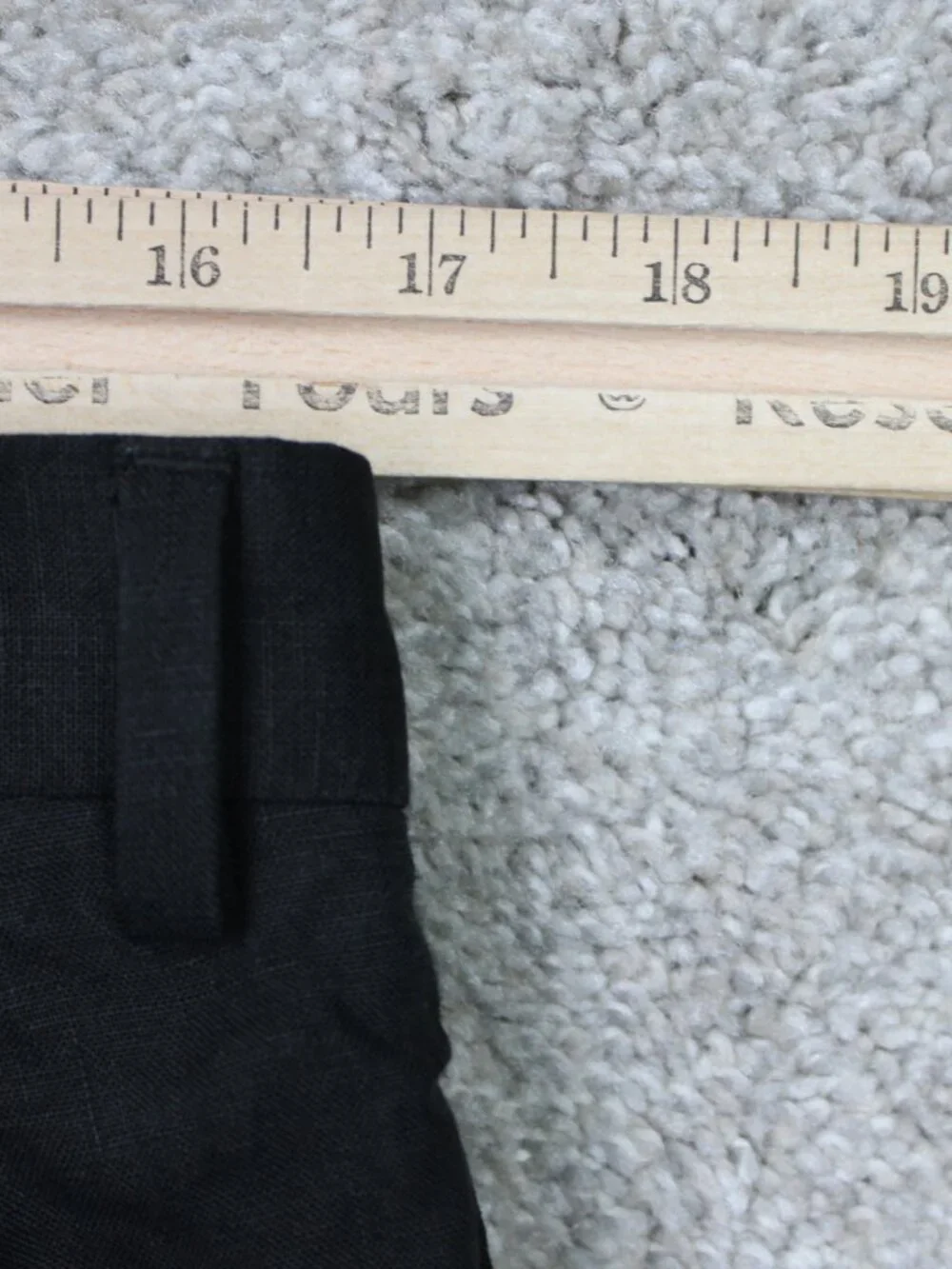 Joseph Abboud Pants Mens 34x28 Black Leomaster 100% Linen Flat Front Straight